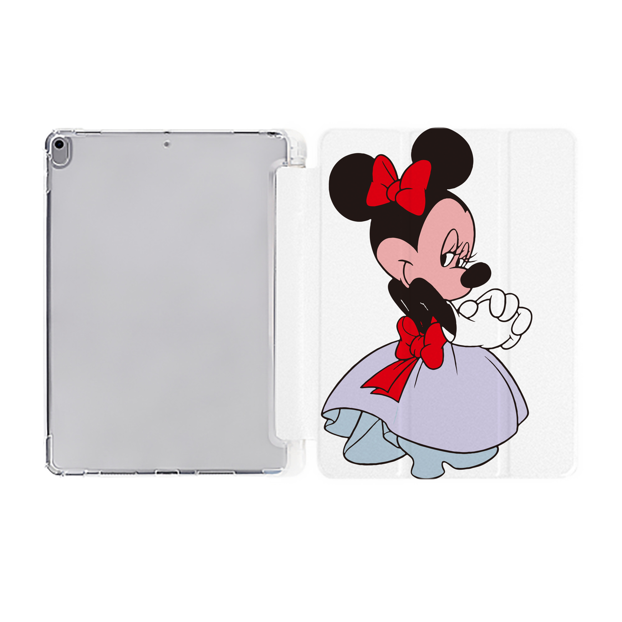 （画像用） ミッキーマウス Mickey Mouse IPad ケース ペン収納付き 三つ折りスタンド PUレザー×シリコン 対応機種9.5/10.5/10.9インチ